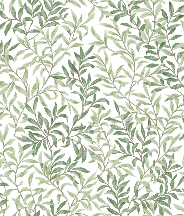 York Terrace Vines Herb Green Peel & Stick Wallpaper