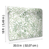 York Terrace Vines Herb Green Peel & Stick Wallpaper