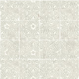 York Provincial Tile Grey Peel & Stick Wallpaper