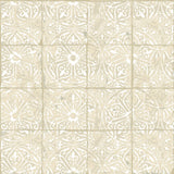 York Provincial Tile Cream Peel & Stick Wallpaper