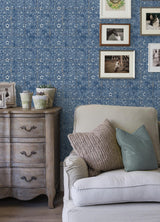 York Provincial Tile Cobalt Sea Peel & Stick Wallpaper