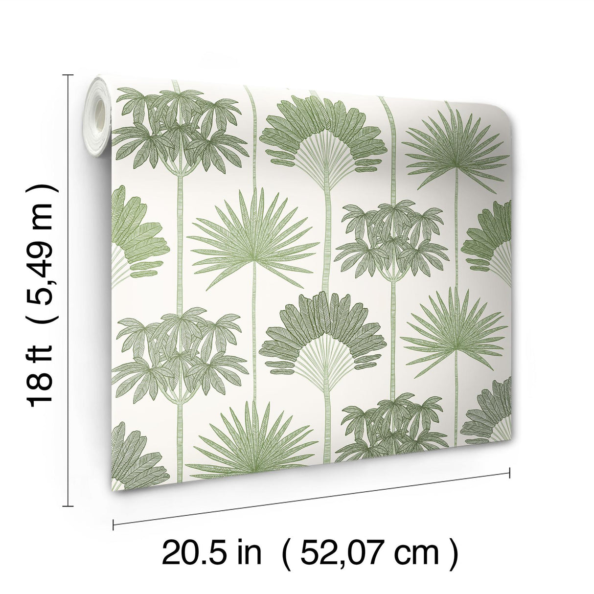 York Kentia Green Peel & Stick Wallpaper