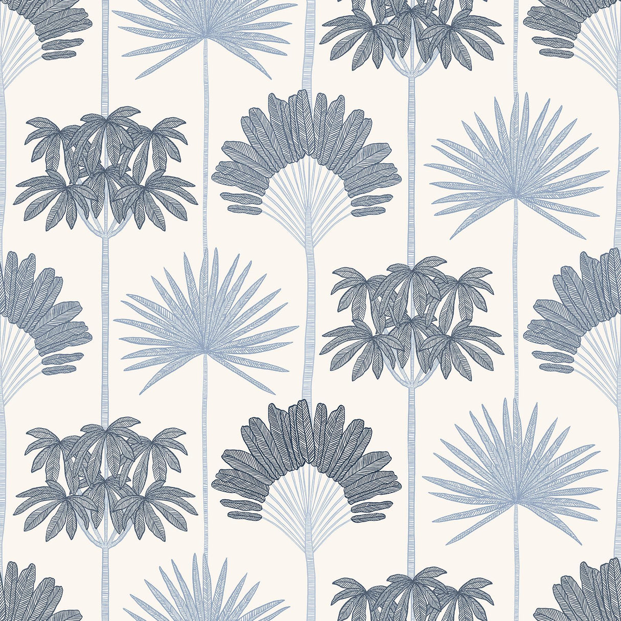 York Kentia Blue Peel & Stick Wallpaper