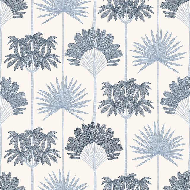 York Kentia Blue Peel & Stick Wallpaper