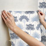 York Kentia Blue Peel & Stick Wallpaper