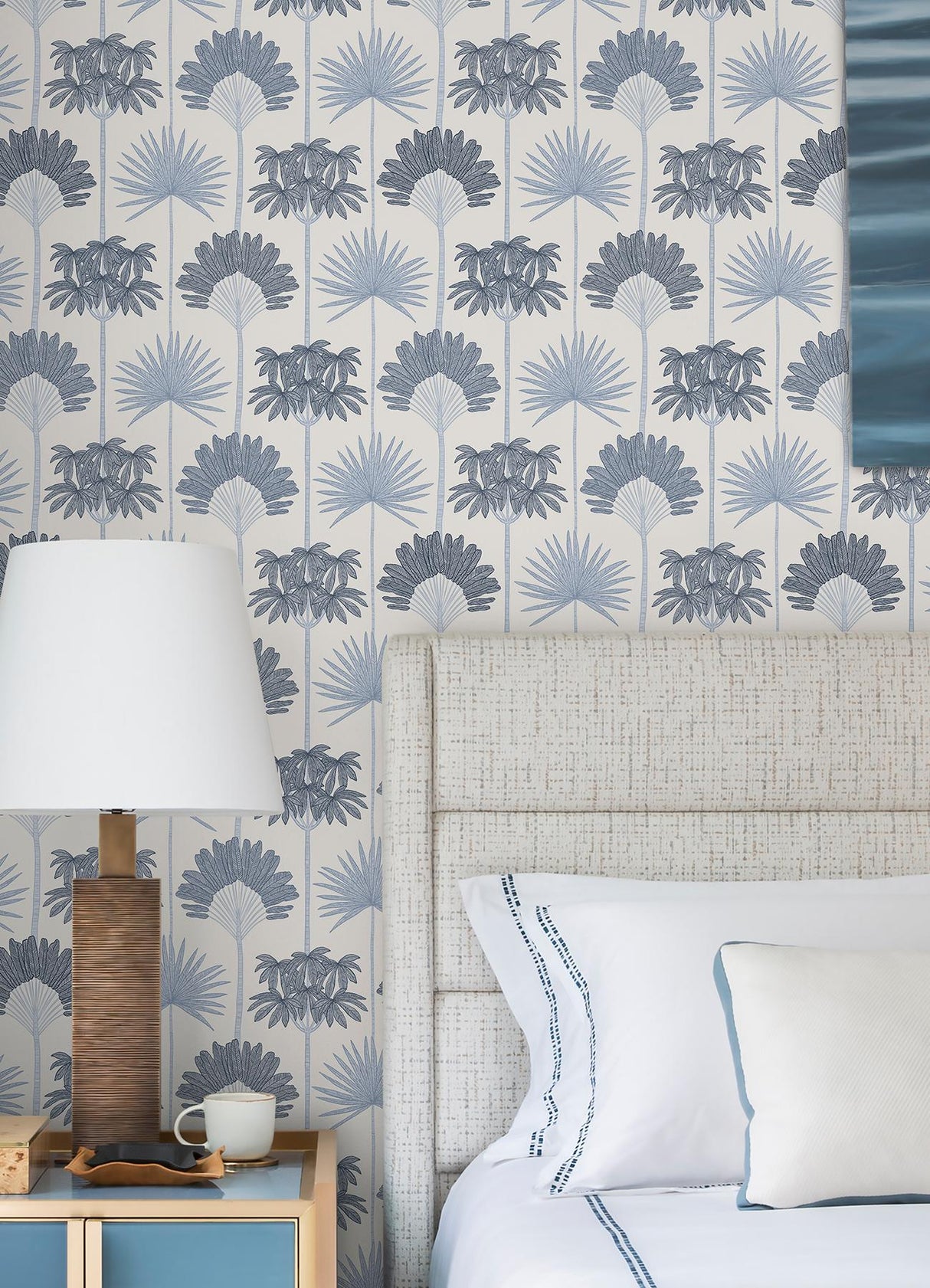 York Kentia Blue Peel & Stick Wallpaper