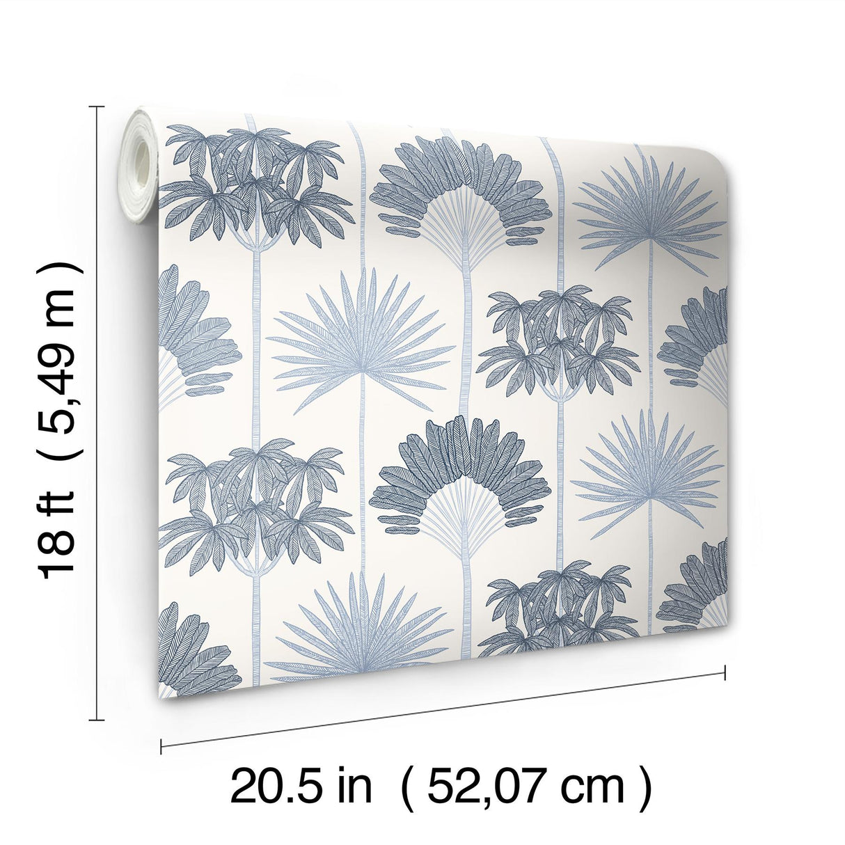 York Kentia Blue Peel & Stick Wallpaper