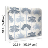 York Kentia Blue Peel & Stick Wallpaper