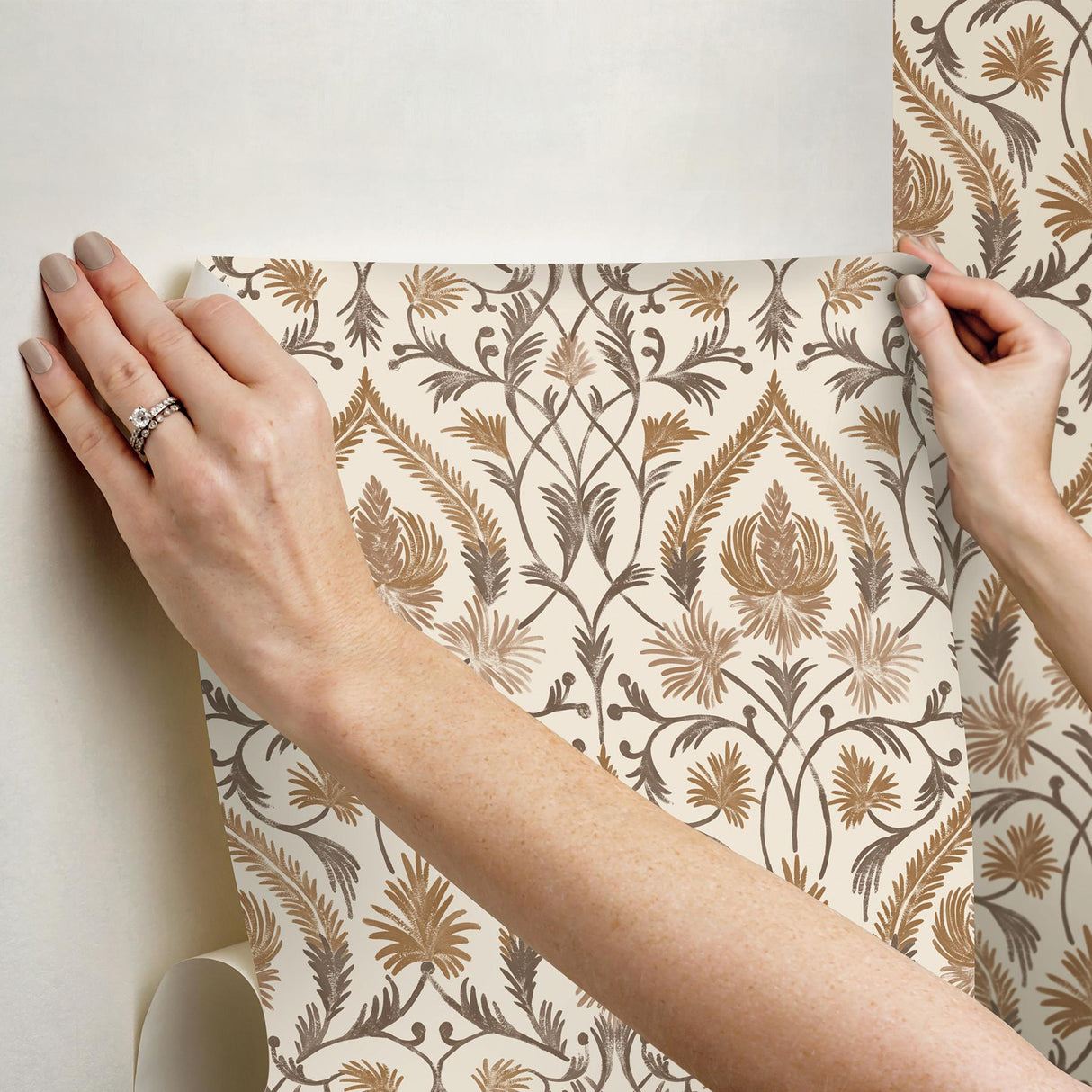 York Isle brown Peel & Stick Wallpaper