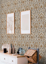 York Isle brown Peel & Stick Wallpaper