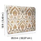 York Isle brown Peel & Stick Wallpaper