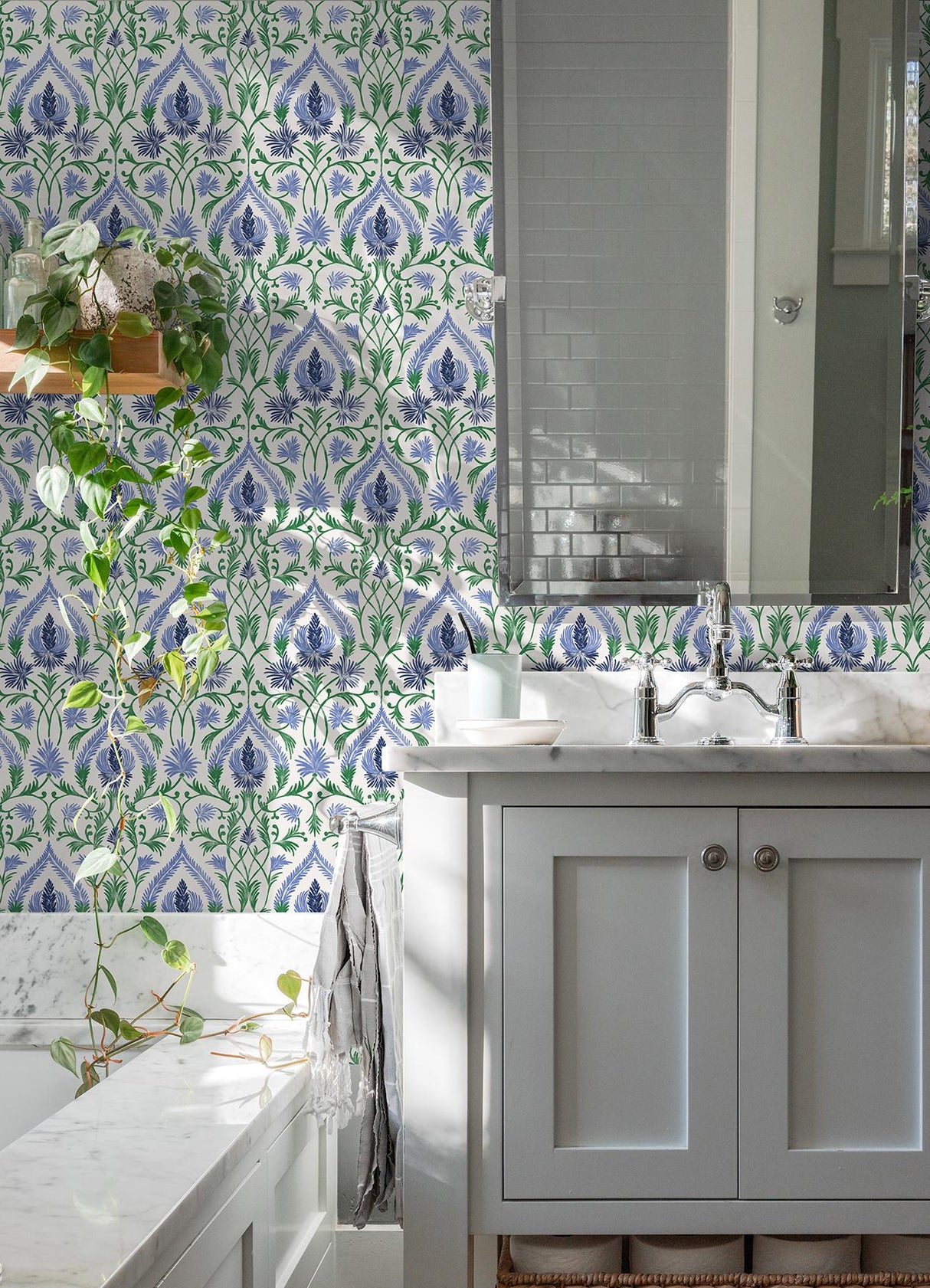 York Isle Blue Peel & Stick Wallpaper