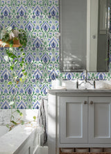 York Isle Blue Peel & Stick Wallpaper