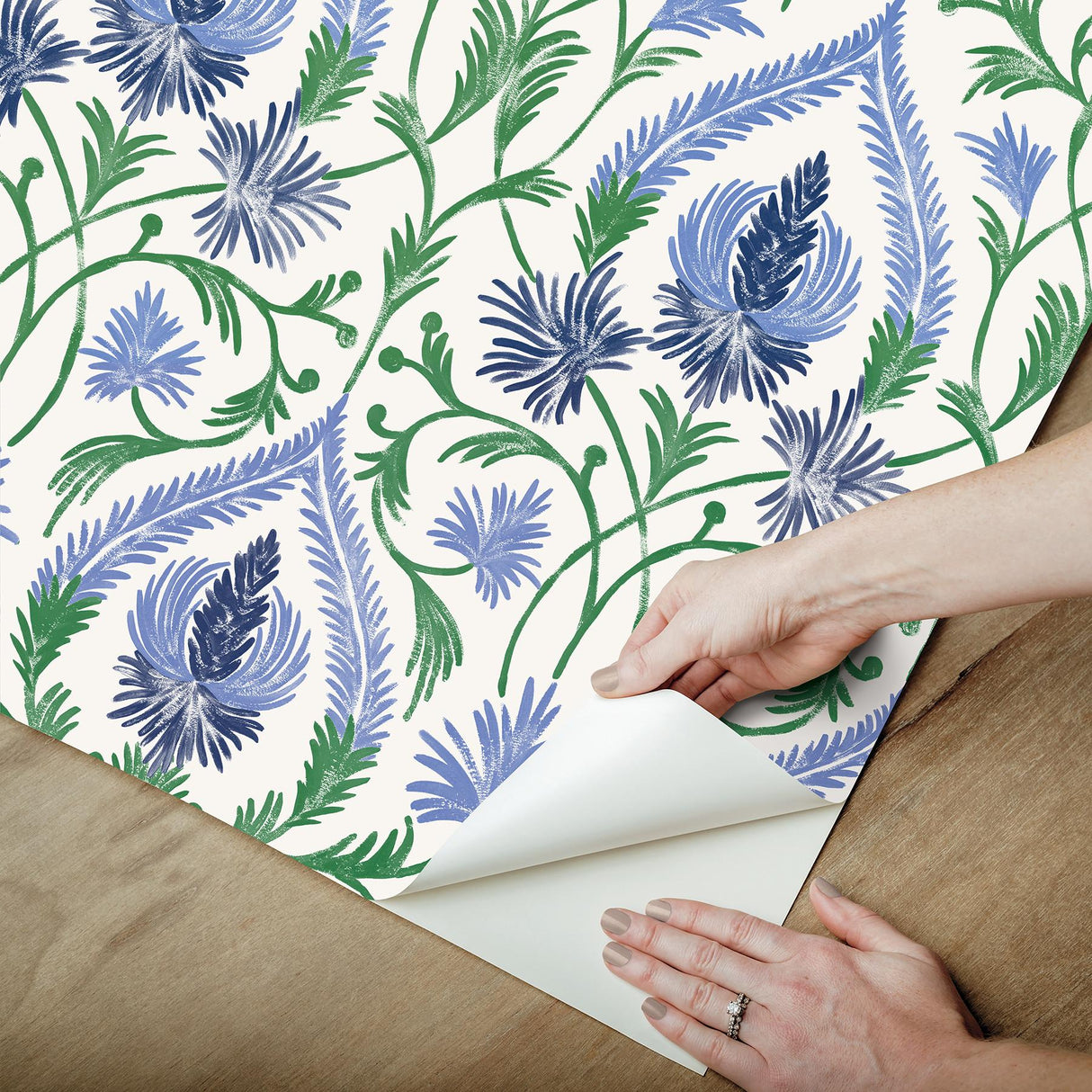 York Isle Blue Peel & Stick Wallpaper