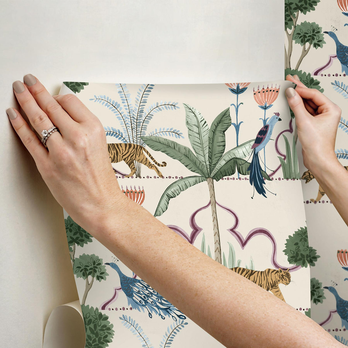 York Laos Taupe Peel & Stick Wallpaper