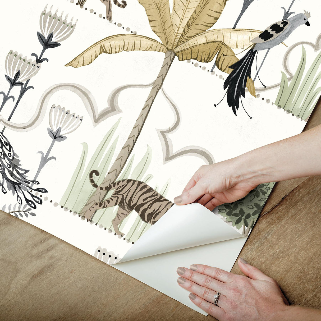 York Laos Ivory Peel & Stick Wallpaper