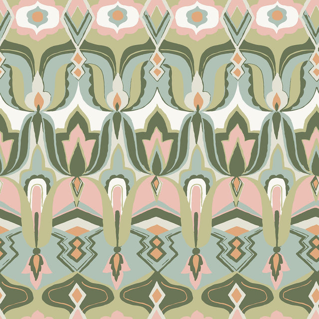 York Akira Green Peel & Stick Wallpaper