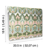 York Akira Green Peel & Stick Wallpaper