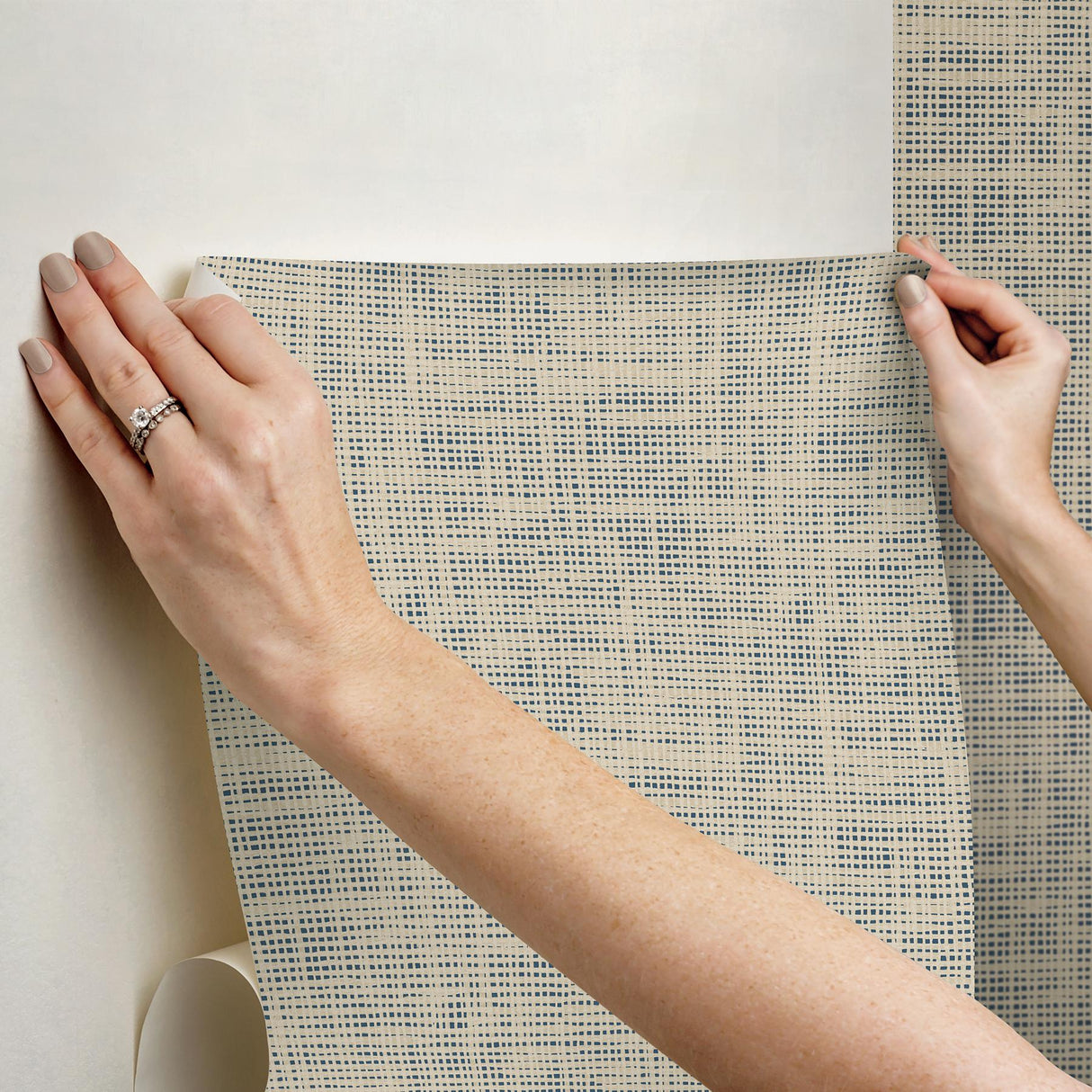 York Nolan Blue Peel & Stick Wallpaper