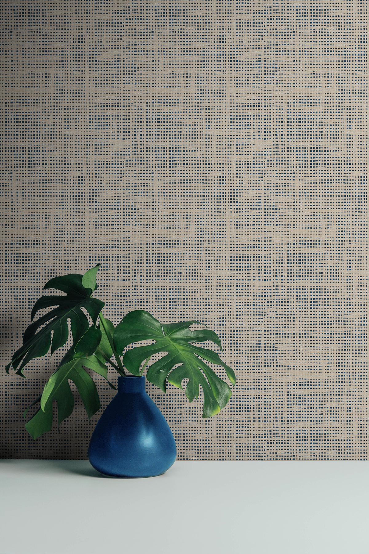 York Nolan Blue Peel & Stick Wallpaper