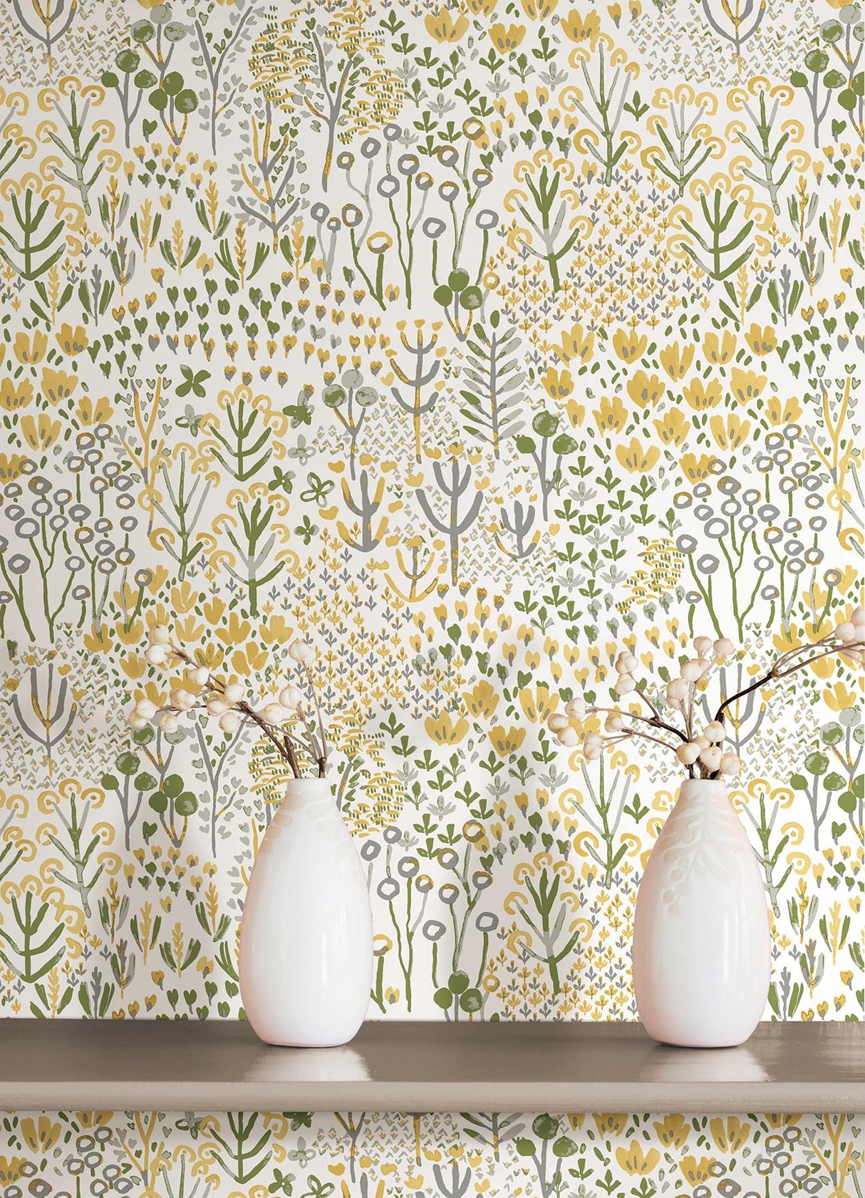 York Flower Parade Yellow Peel & Stick Wallpaper