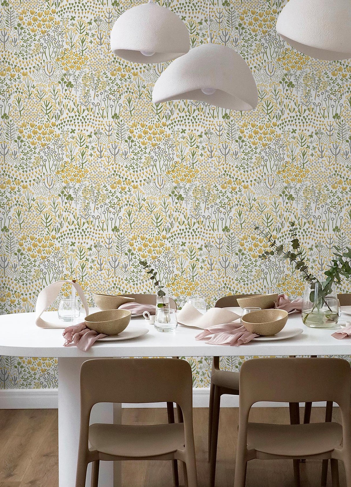 York Flower Parade Yellow Peel & Stick Wallpaper