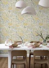 York Flower Parade Yellow Peel & Stick Wallpaper