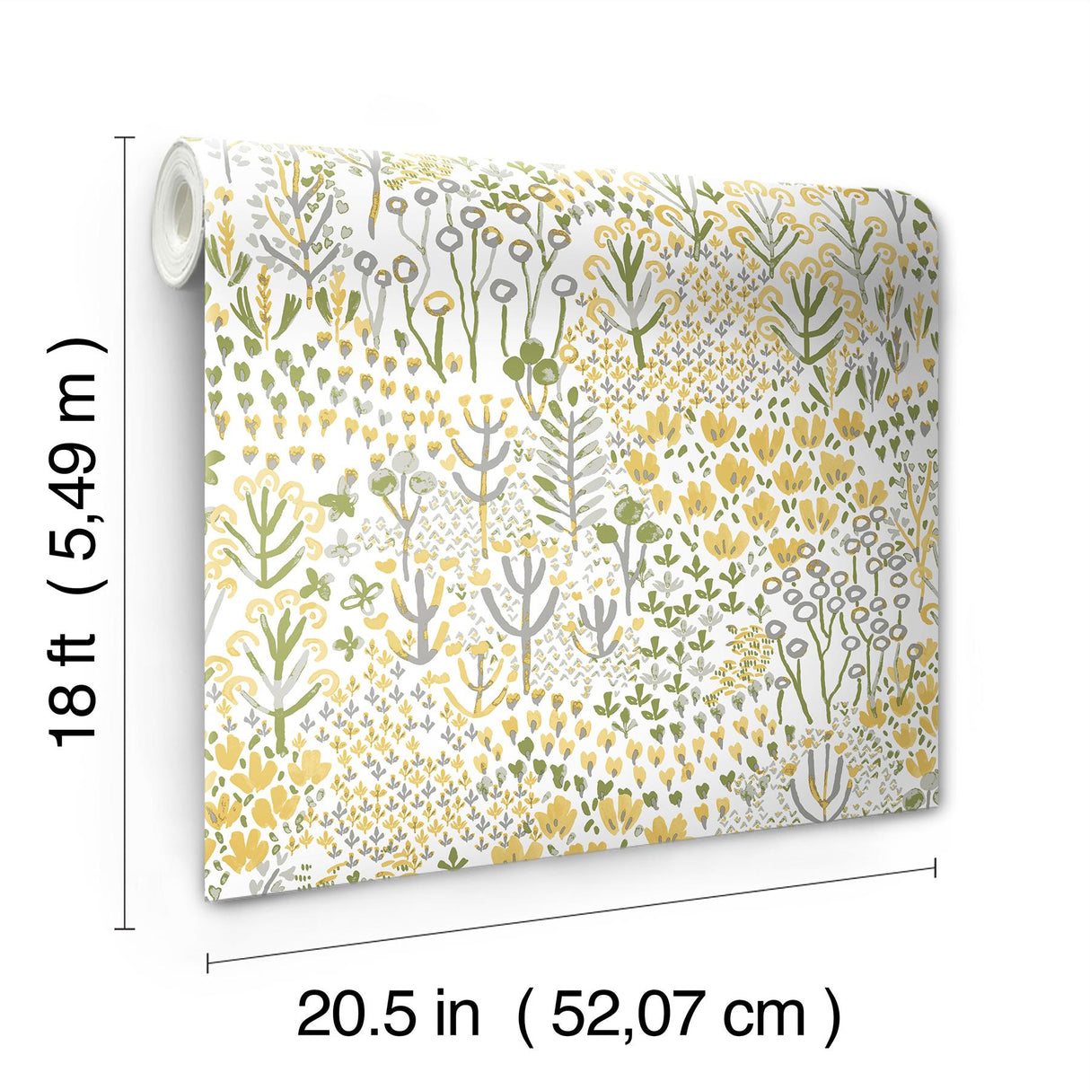 York Flower Parade Yellow Peel & Stick Wallpaper