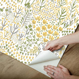 York Flower Parade Yellow Peel & Stick Wallpaper