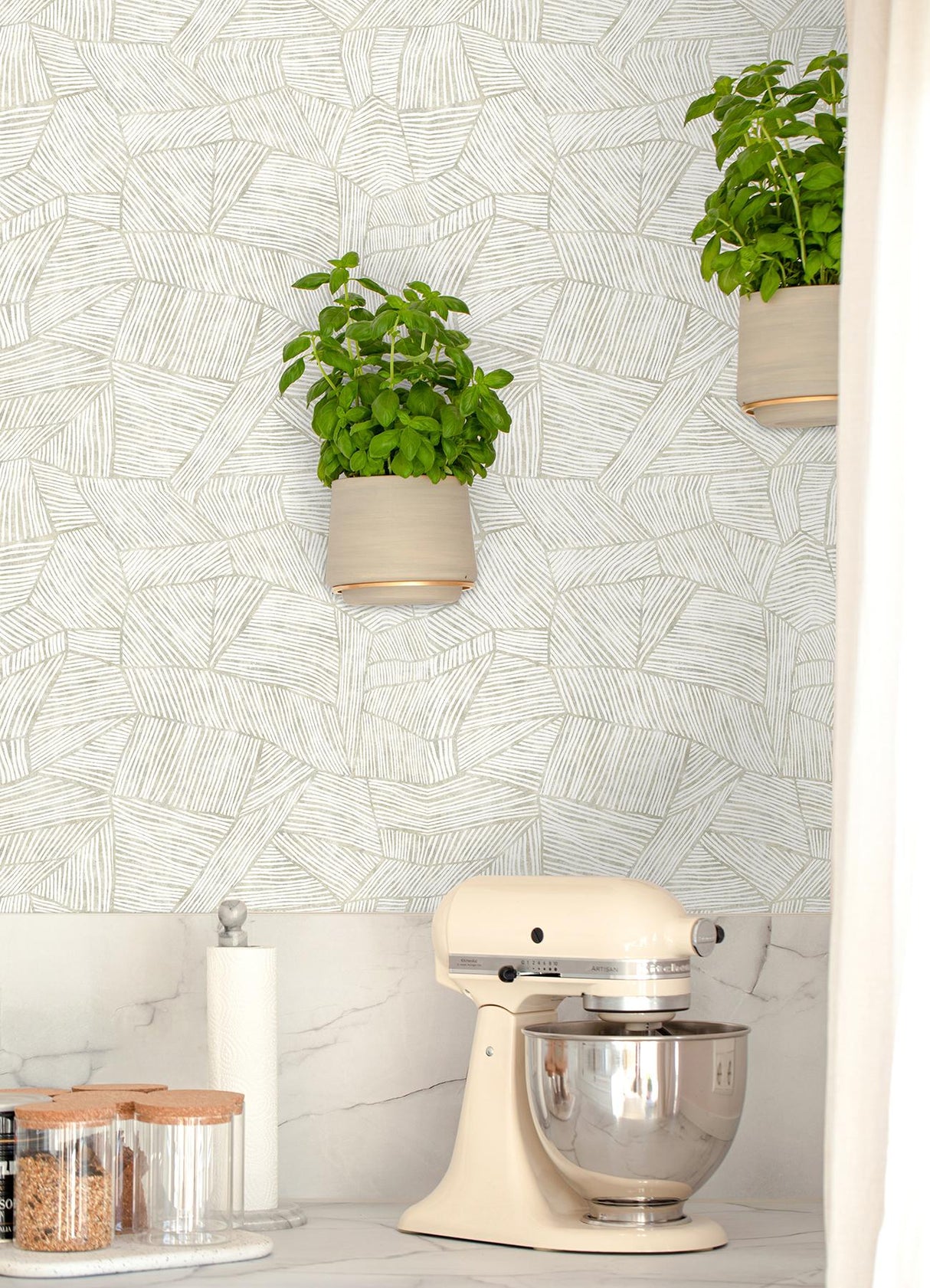 York Zen Garden Cream Peel & Stick Wallpaper