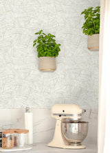 York Zen Garden Cream Peel & Stick Wallpaper