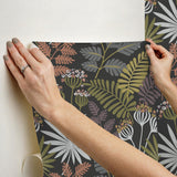 York Marajo Black Peel & Stick Wallpaper
