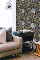 York Marajo Black Peel & Stick Wallpaper