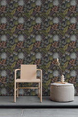 York Marajo Black Peel & Stick Wallpaper