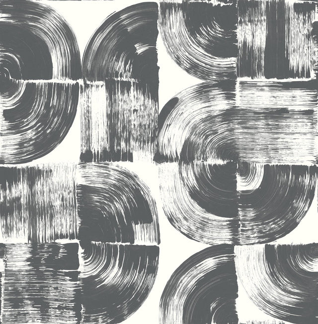 York Elias Black Peel & Stick Wallpaper