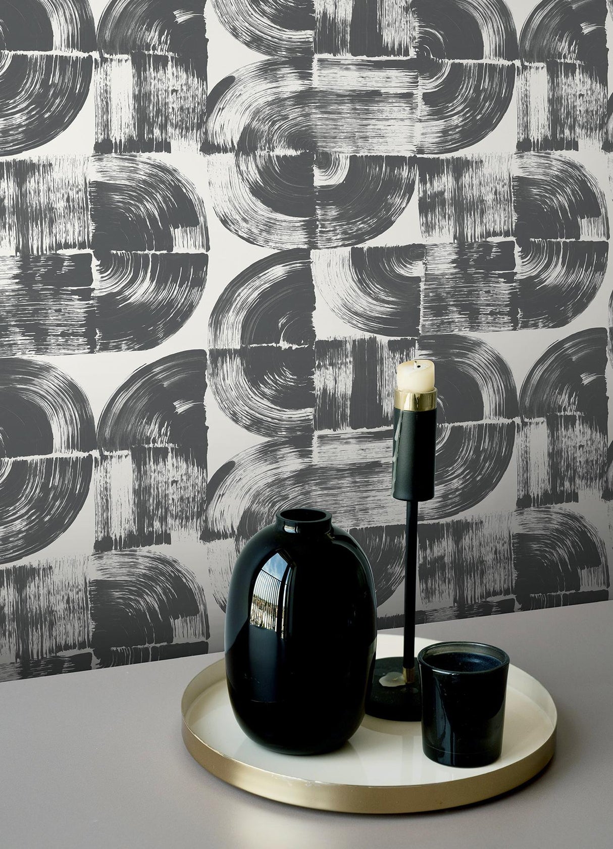 York Elias Black Peel & Stick Wallpaper