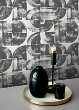 York Elias Black Peel & Stick Wallpaper