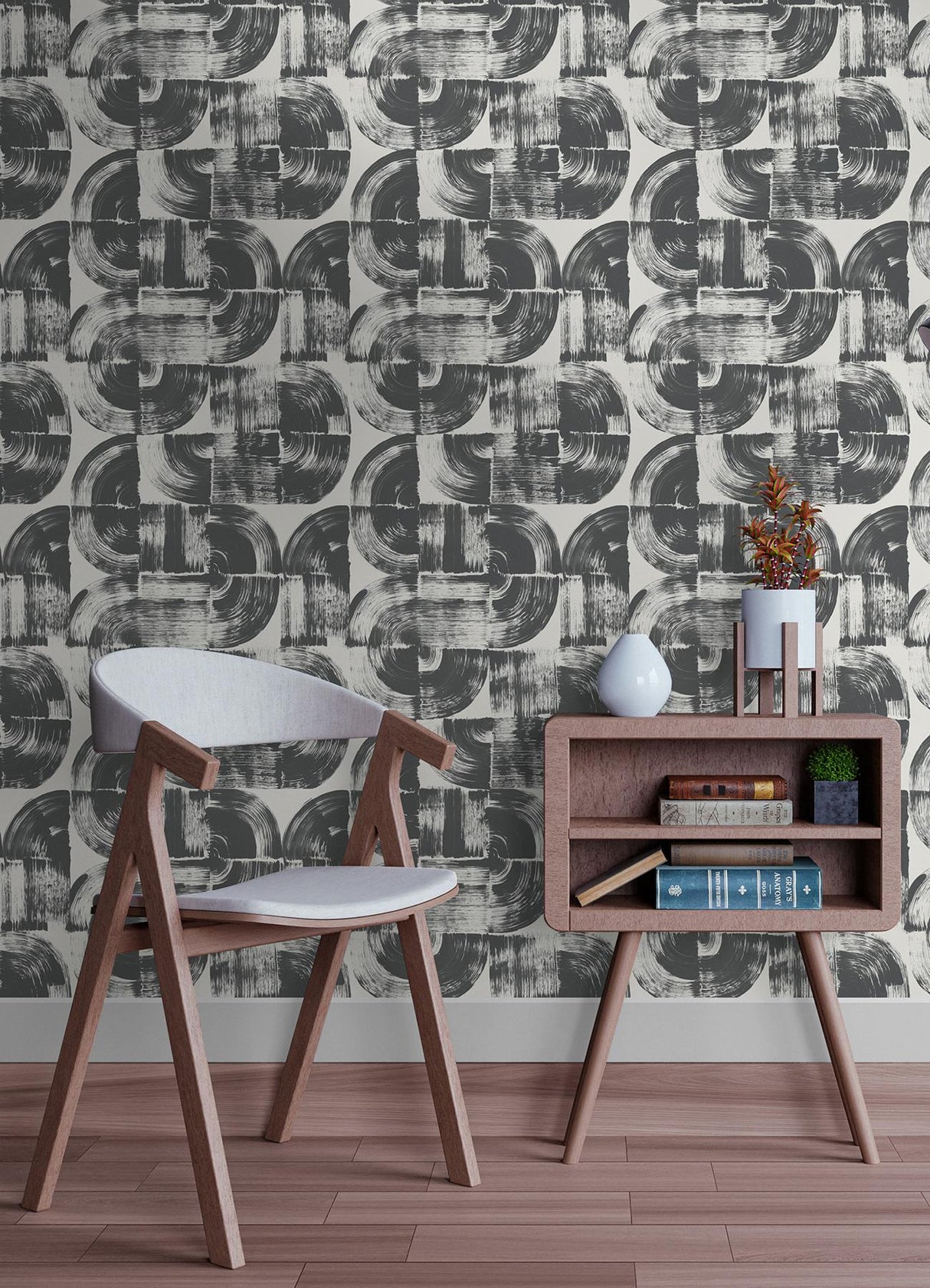 York Elias Black Peel & Stick Wallpaper