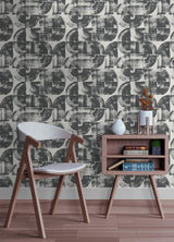 York Elias Black Peel & Stick Wallpaper