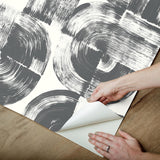 York Elias Black Peel & Stick Wallpaper