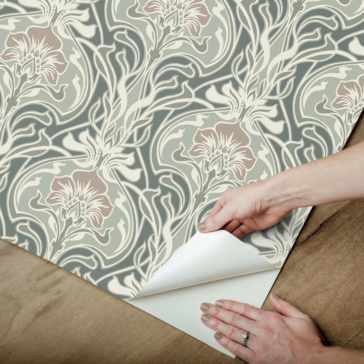 York Fallon Brown Peel & Stick Wallpaper