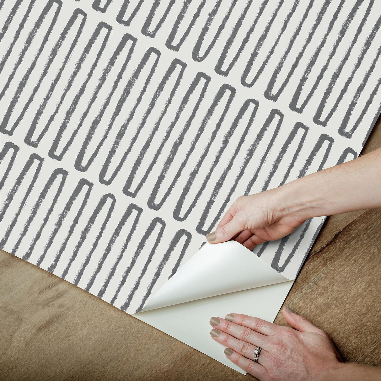 York Porter Charcoal Peel & Stick Wallpaper