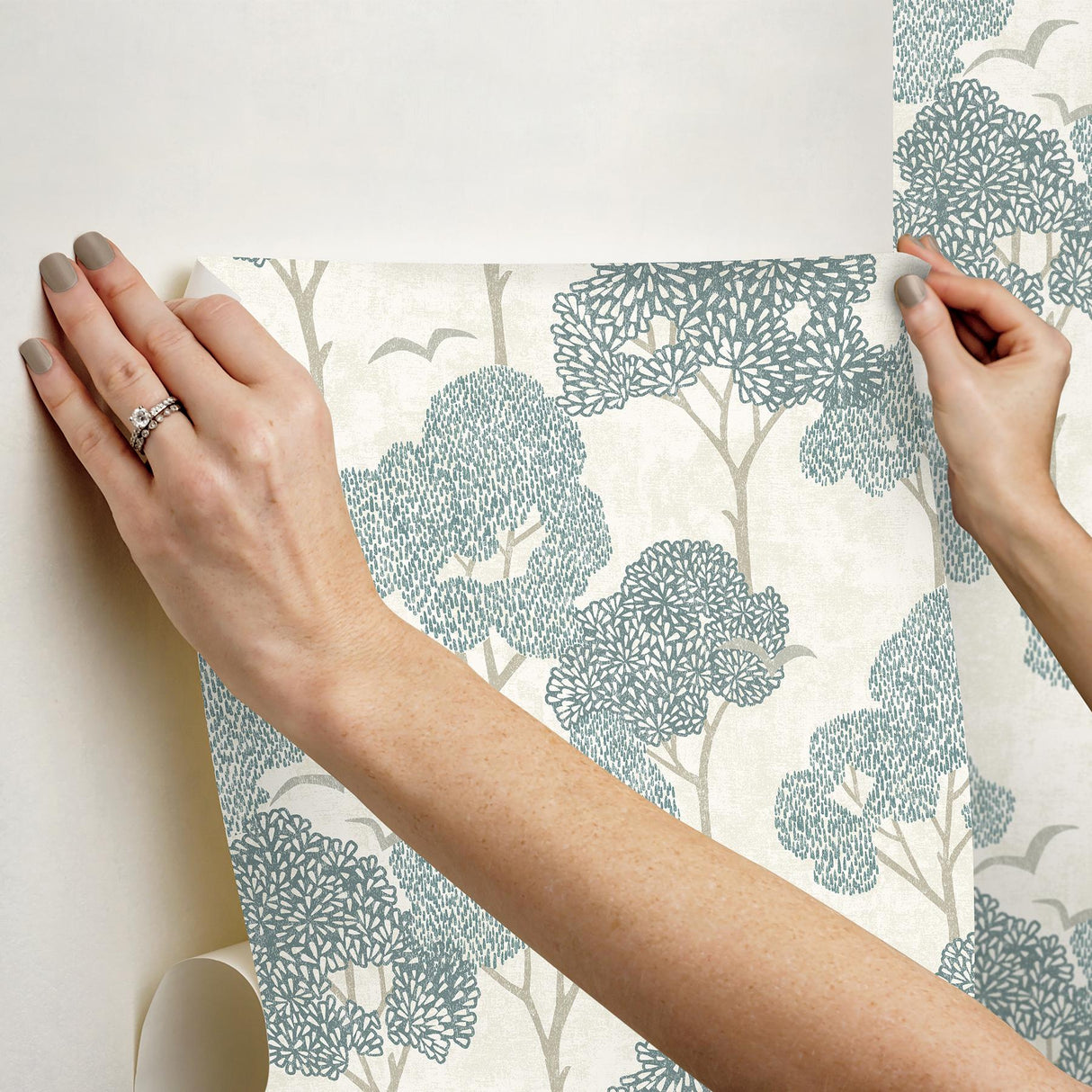 York Millie Blue Peel & Stick Wallpaper