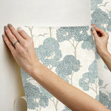 York Millie Blue Peel & Stick Wallpaper