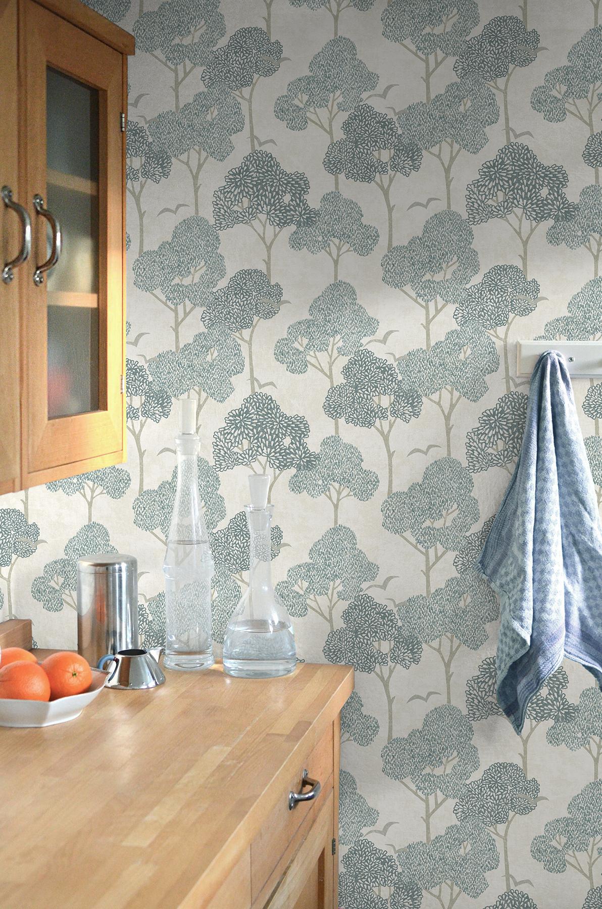 York Millie Blue Peel & Stick Wallpaper