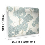 York Millie Blue Peel & Stick Wallpaper