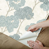 York Millie Blue Peel & Stick Wallpaper