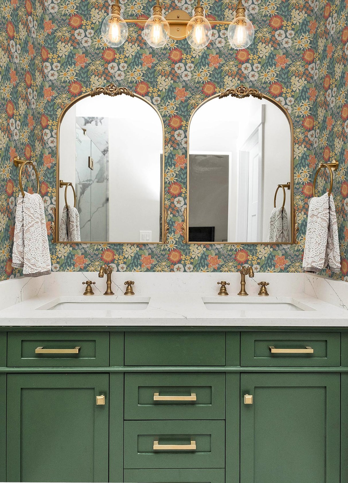 York Sadie Teal Peel & Stick Wallpaper