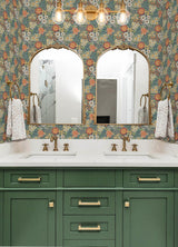 York Sadie Teal Peel & Stick Wallpaper