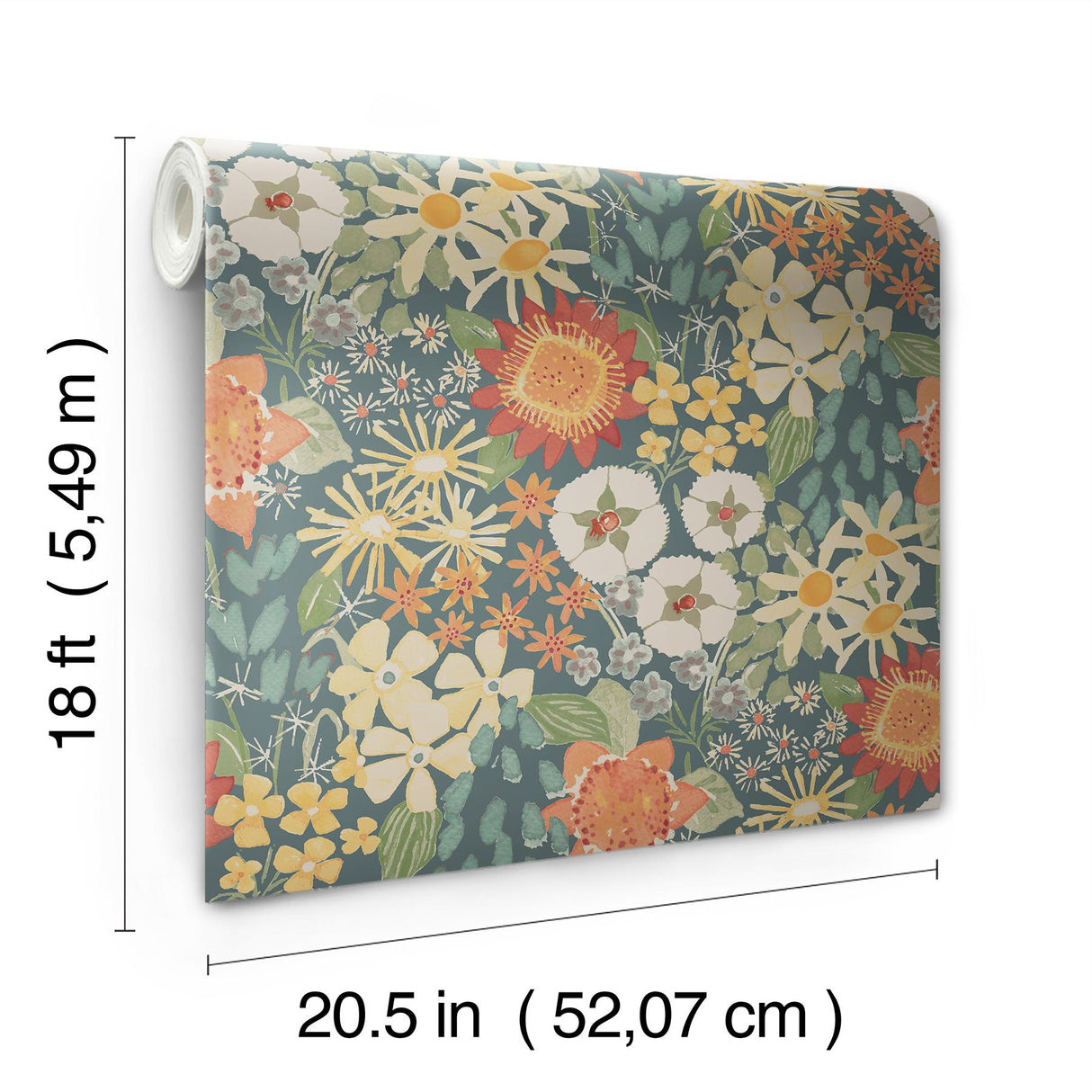 York Sadie Teal Peel & Stick Wallpaper